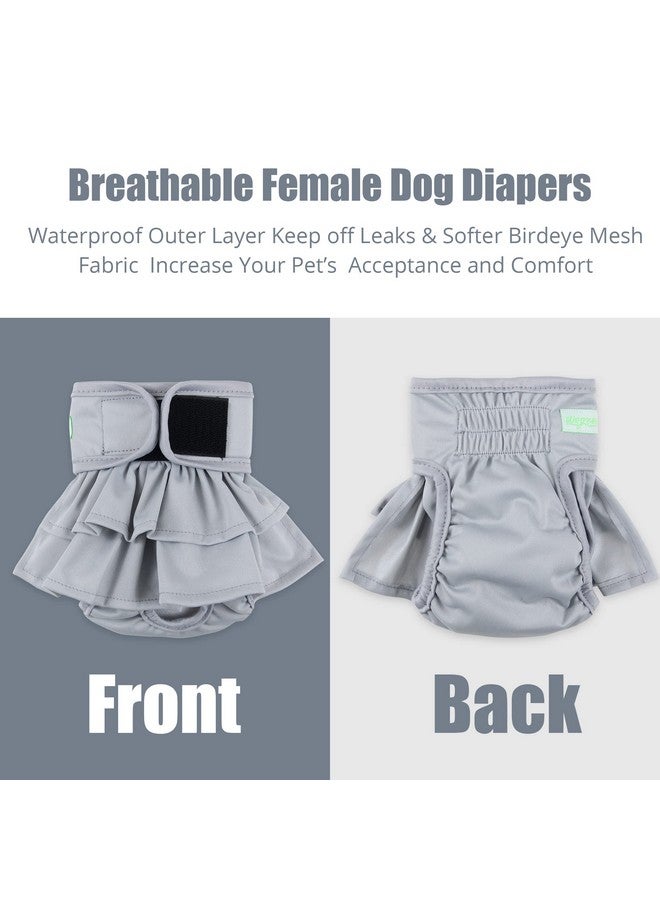 ويجريكو حفاضات الكلاب من ويجريكو للنساء (عبوة من 3 قطع)، حفاضات للكلاب الصغيرة شديدة الامتصاص للكلاب الإناث أثناء الدورة الشهرية، حفاضات للكلاب الإناث قابلة للغسل للكلاب في فترة الشبق، مقاس صغير متوسط كبير (موراندي، متوسط) - Image 4