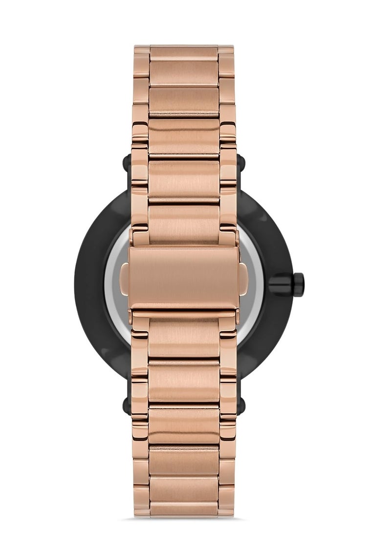 OMAX - Omax Men's Luxury Rose Gold Luxury Wristwatch, Watches for Men, Stainless Watches, Silver Steel Band, Analog Dial, Waterproof Watch, 1 Year Warranty - Image 1