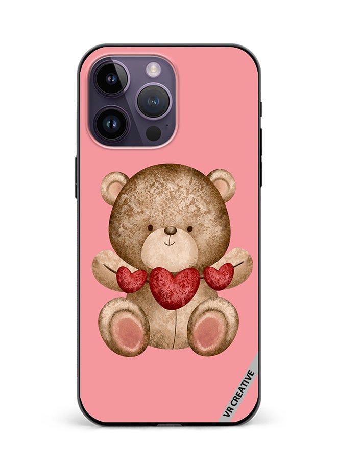 VR CREATIVE Protective Case Cover For Apple iPhone 15 Pro Bear Love Design Multicolour - Image 1