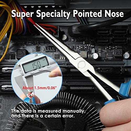 SPEEDWOX Long Reach Needle Nose Pliers 7 Inches Slim Extra Long Nose Pliers Mini Precision Wire Looping Fine Pliers for Jewelry Making, Bending Wire and Small Object Gripping, Smooth Jaws - Image 4