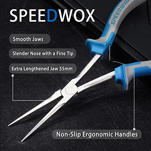 SPEEDWOX Long Reach Needle Nose Pliers 7 Inches Slim Extra Long Nose Pliers Mini Precision Wire Looping Fine Pliers for Jewelry Making, Bending Wire and Small Object Gripping, Smooth Jaws - Image 3