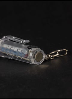 LUSTER Rechargeable LED Flashlight 4 Lighting Modes Keychain Hanging Flashlight colorless  - Image 5