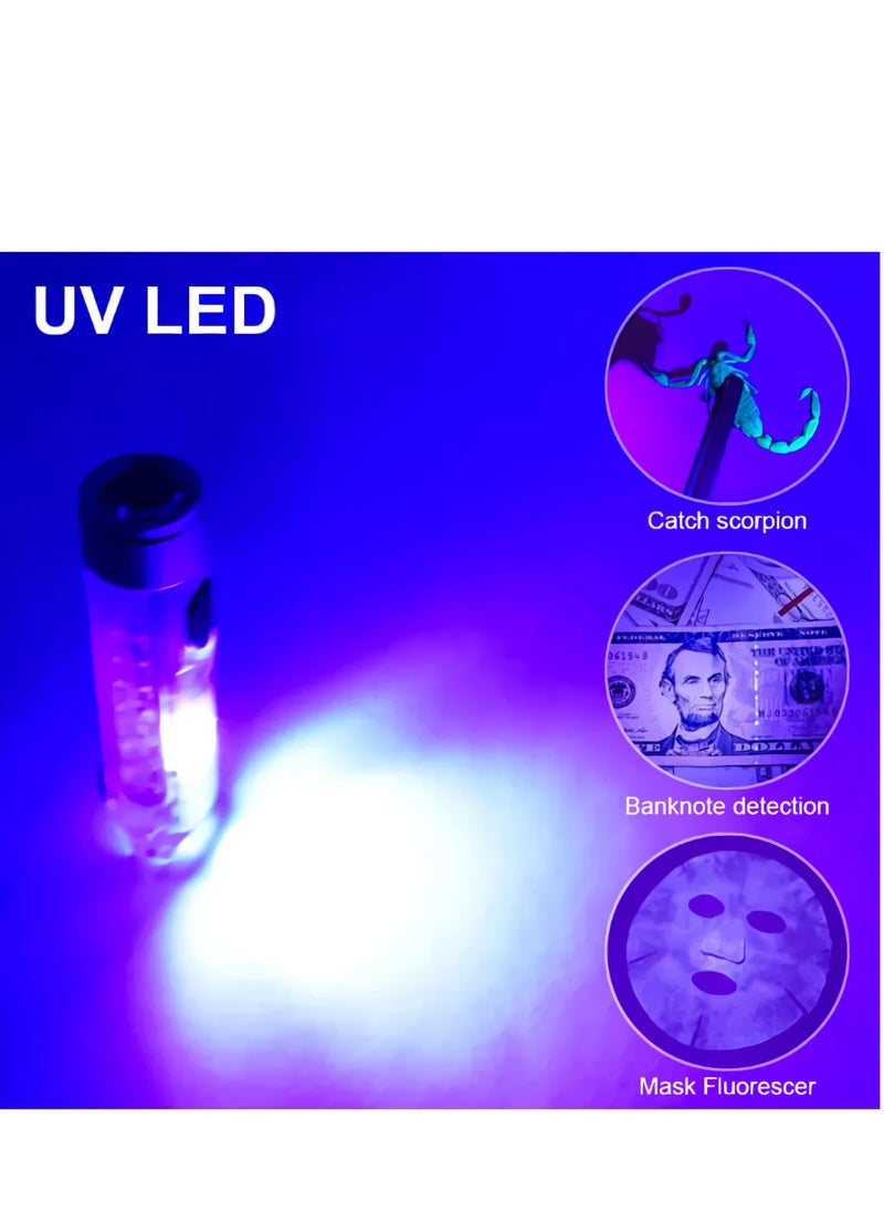 LUSTER - Rechargeable LED Flashlight 4 Lighting Modes Keychain Hanging Flashlight colorless - Image 1