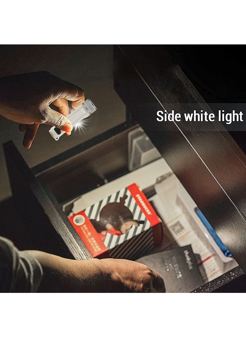 LUSTER - Rechargeable LED Flashlight 4 Lighting Modes Keychain Hanging Flashlight colorless - Image 1
