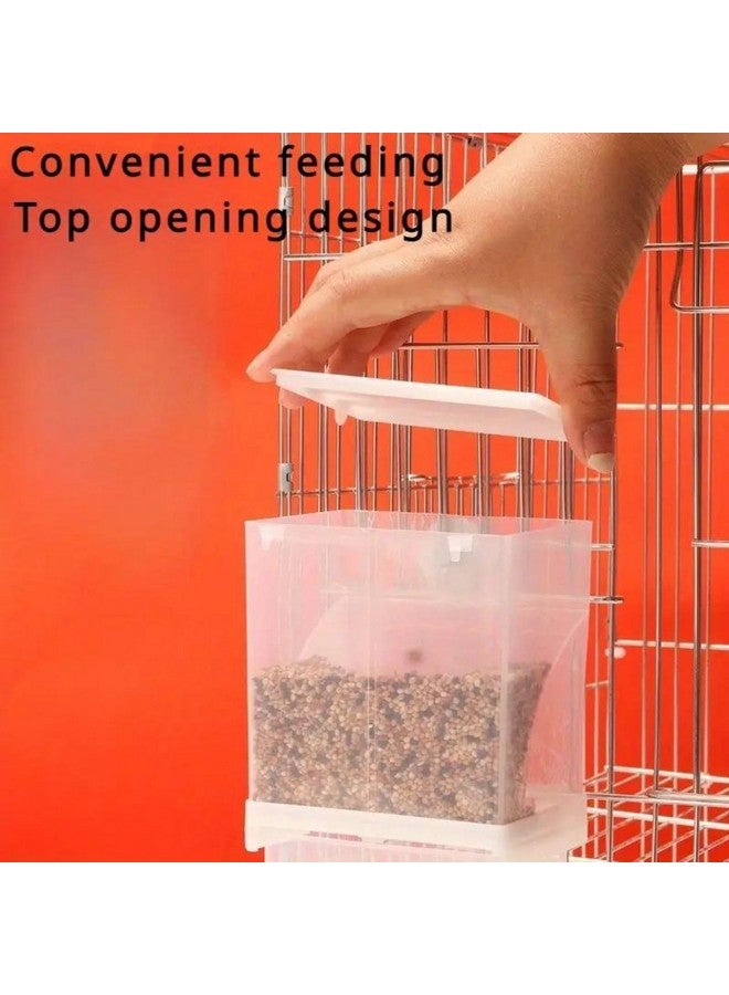 VAYINATO Petzlifeworld Anti Spill White Cage Fitting Plastic Feeder for Birds 500Ml, Medium - Image 4