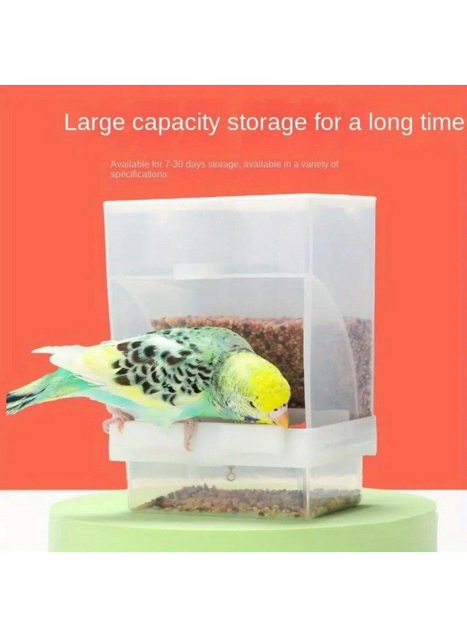 VAYINATO Petzlifeworld Anti Spill White Cage Fitting Plastic Feeder for Birds 500Ml, Medium - Image 5