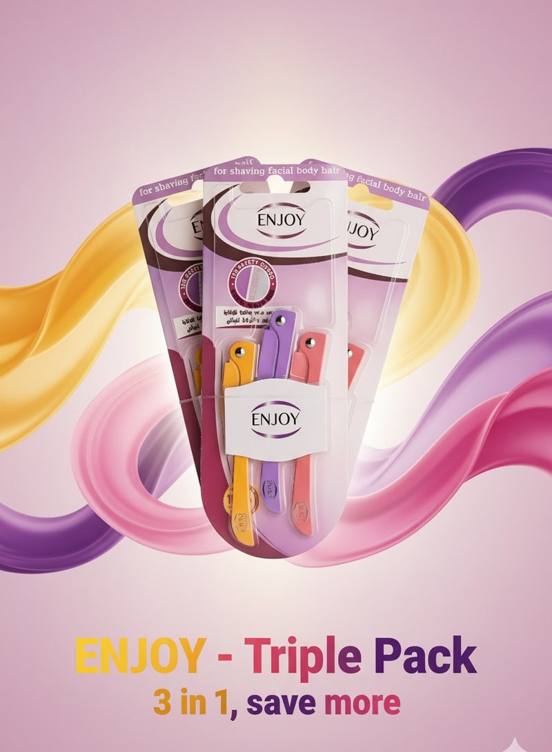 إنجوي إنچوي – شفرات لإزالة شعر الوجه والجسم – عبوة توفير ثلاثية (3 حبات) | شفرات نسائية للوجه والحواجب | أداة إزالة شعر ناعمة وبدون ألم - Image 4