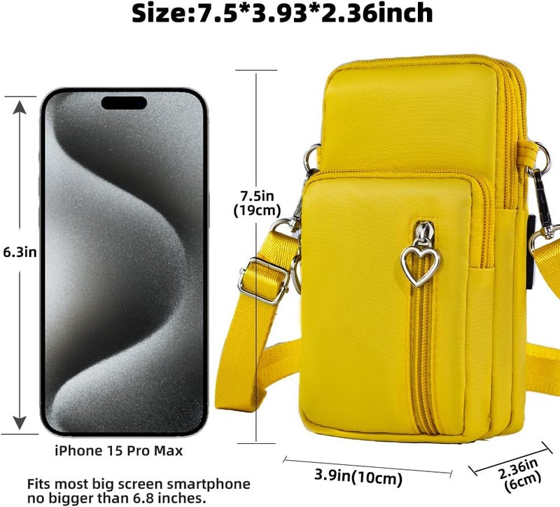 JANKS Small Crossbody Bag for Women - Mini Phone Purses with Crossbody Strap and Wallet - Nylon Arm Bag - Image 2