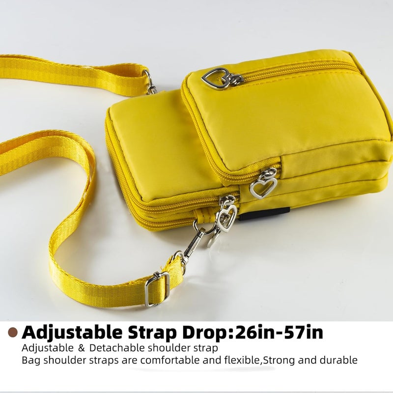 JANKS Small Crossbody Bag for Women - Mini Phone Purses with Crossbody Strap and Wallet - Nylon Arm Bag - Image 3