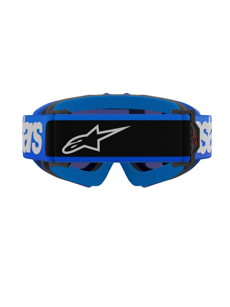 Alpinestars نظارات ألباينستارز فيجن للشباب MX ATV MTB للطرق الوعرة (أزرق - عدسة زرقاء عاكسة) - Image 4