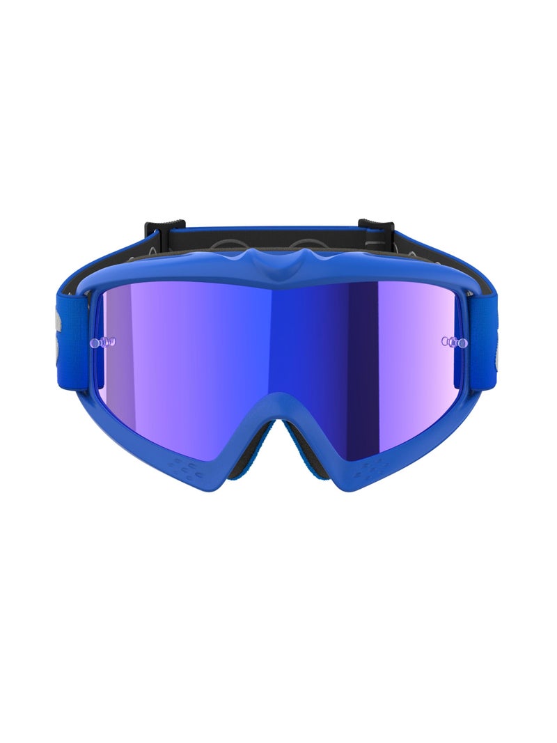 Alpinestars نظارات ألباينستارز فيجن للشباب MX ATV MTB للطرق الوعرة (أزرق - عدسة زرقاء عاكسة) - Image 3