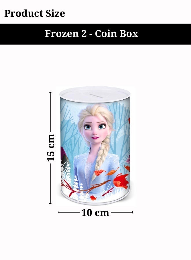 STOR METALLIC COIN BOX FROZEN II BLUE FOREST MONEY BANK - Image 4