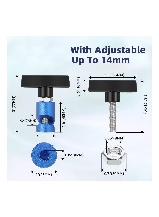 Loquat Hood Lift Clamp, Portable Aluminum Alloy Anti, Car Hood Prop Struts Clamp, Hood Strut Clamp, Lift Support Clamp, 0.55 Inch Hood Lift Support Clip, for Car Rod Retaining Holder Tool (2 PCS) - Image 2