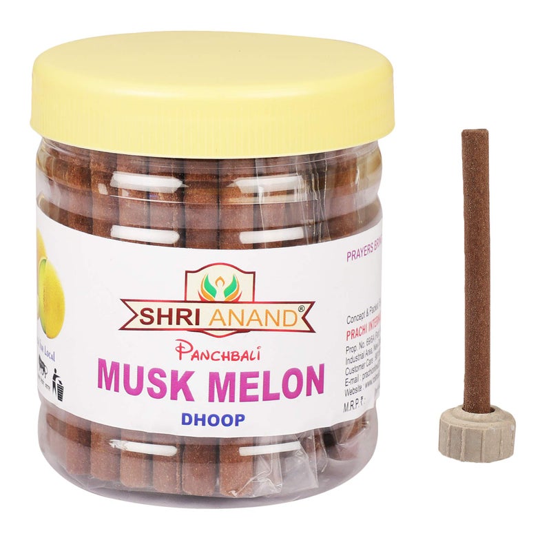 Rolimoli Musk Melon Dry dhoop Sticks Pack for Pooja 150 gram in a Box Incense Sticks Agarbatti havan Item - Image 4