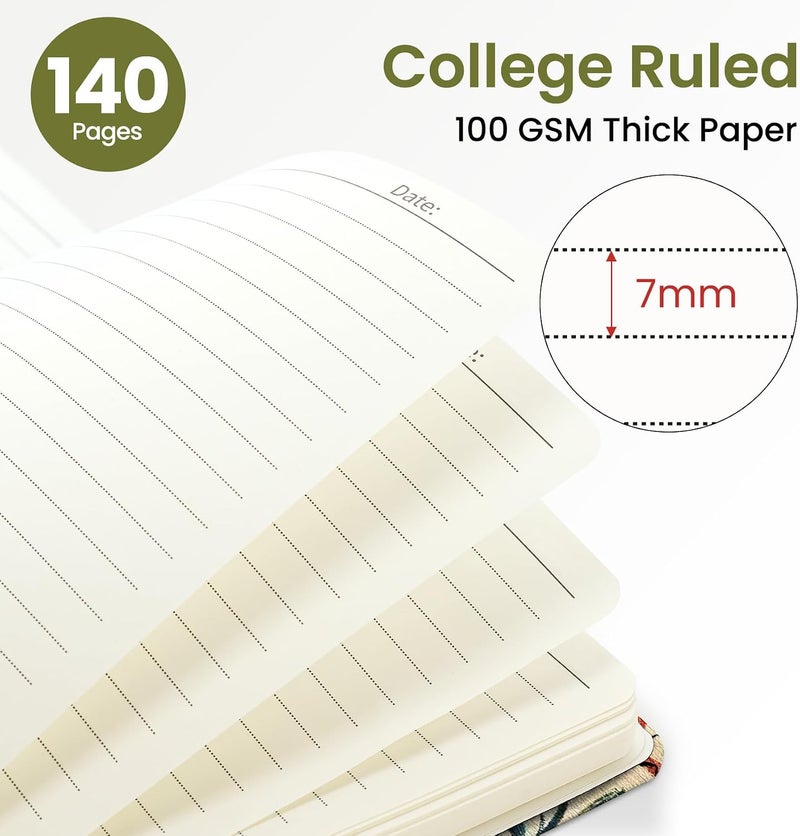 ZOTIA Lined Spiral Journal Notebook for Women, A5 College Ruled Journals for Writing, Hardcover Notebooks for Work, Note Taking and Office School Supplies, 140 Pages - Herbs - Image 2