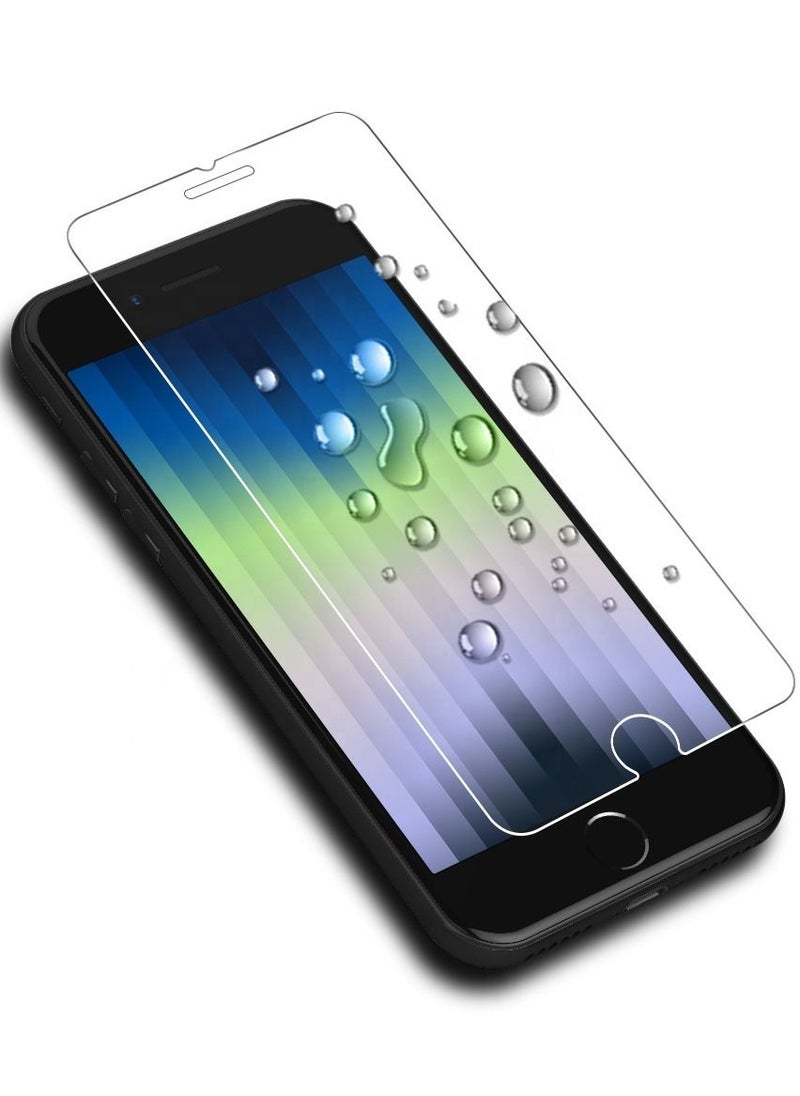 2 قطعة من جراب شفاف وواقي شاشة لهاتف iPhone SE 2022/2020، حماية أمامية وخلفية 360 درجة، مقاوم للصدمات، مصنوع من مادة TPU الناعمة مع زجاج مقوى مضاد للخدش، متوافق مع iPhone SE/ iPhone 7/8 (4.7 بوصة)