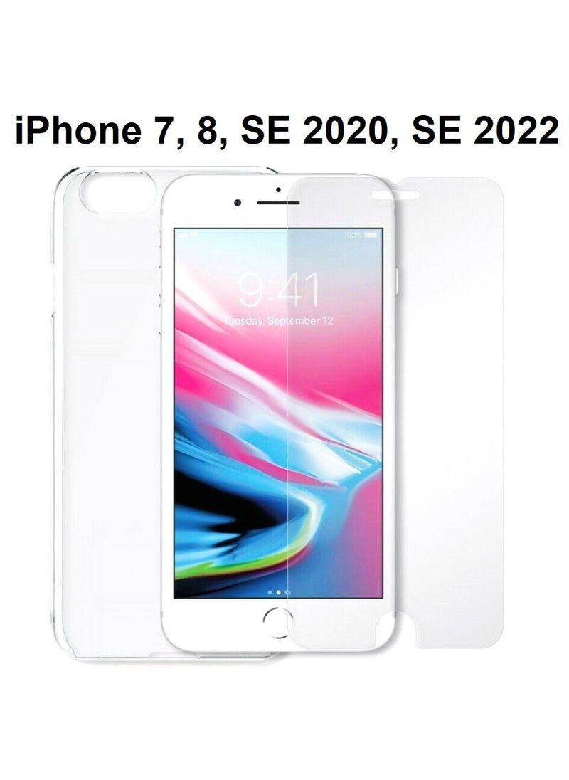 CATANES 2Pack for iPhone SE 2022/2020 Clear Case and Screen Protector 360 Degree Front and Back Protection Shockproof Soft TPU with Anti-Scratch Tempered Glass Compatible with iPhone SE/ iPhone 7/8 (4.7inch)  - Image 5
