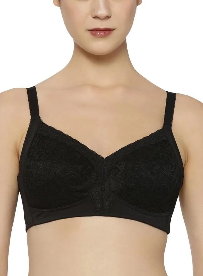 ترايامف Triumph International Women's Non Padded | Wire Free | Doreen 34C Black | Full-Coverage Bra | Pack of 1