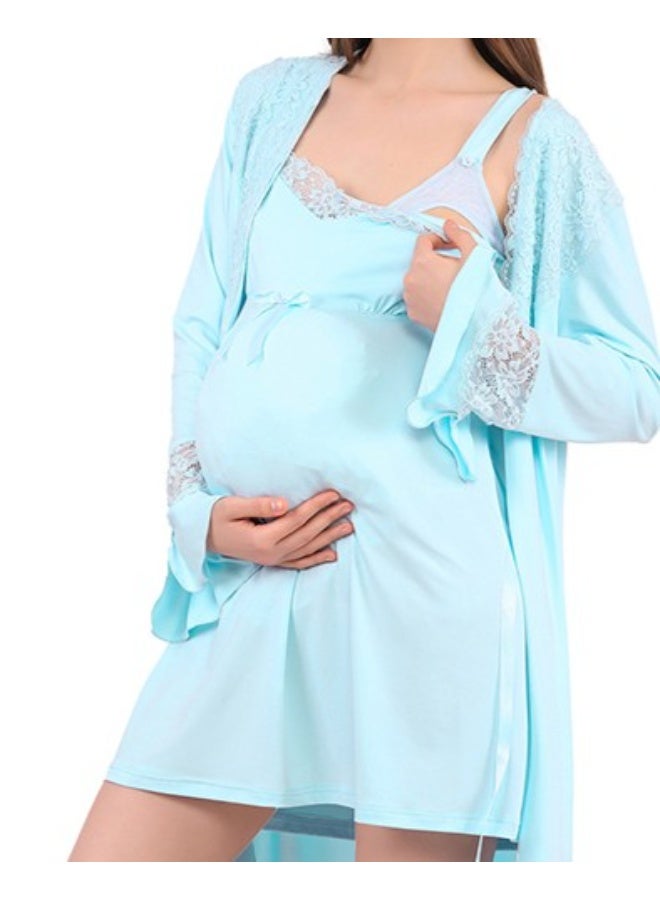 Dadoush Casual Nightgown for Pregnant Women - Nightgown and Robe Set for Pregnant Women by Daadoush - Image 5