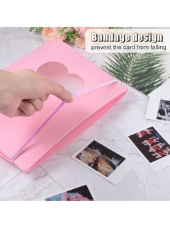 Mmmon Kpop Photocard Binder Kpop Photocard Holder Book Sleeves,A5 Binder Photocard Album 6 Ring Photocard Binder Card Protectors Pages Protectors 200 Cards(Pink)  - Image 2