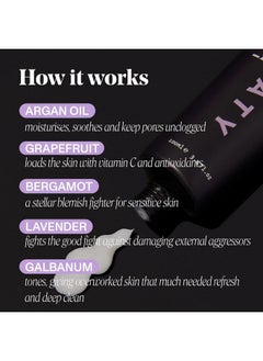 Faace Faace Sweaty Face Mask & Primer Restorative Cream Pore Minimizer, Moisturizes, Mattifies, Soothes Skin with Argan Oil, Aloe, Vitamin C & E, Bergamot, Patchouli, Lavender Organic & Vegan Skincare 3.4oz  - Image 2
