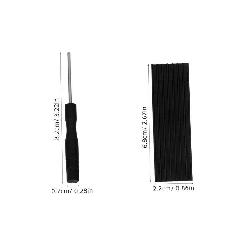 3 Set SSD Heatsink Kit with Thermal Pads for Solid State Drives Sleek Black Design Enhanced Cooling - Image 3