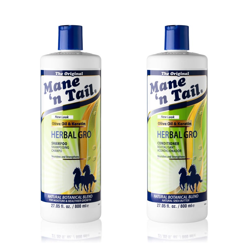 Mane 'n Tail Herbal-Gro Shampoo 27.05oz & Conditioner 27.05oz - Image 1