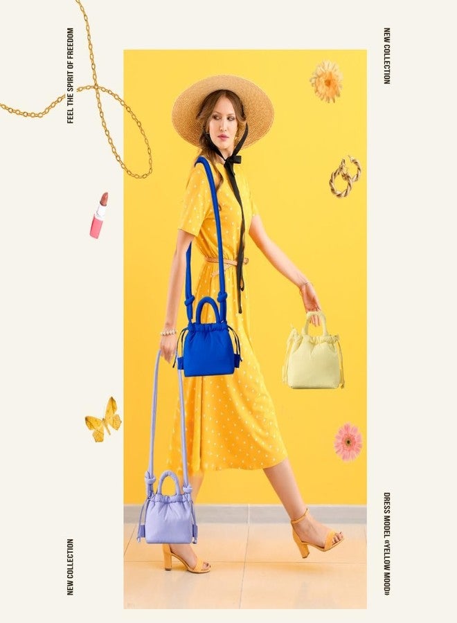 Mini Quilted Puffer Bag for Women – Nylon Crossbody Shoulder Purse with Adjustable Strap, Soft Lightweight Puffy Handbag, Casual Tote Bag for Girls, Travel, and Urban Fashion (royal blue) - Image 3