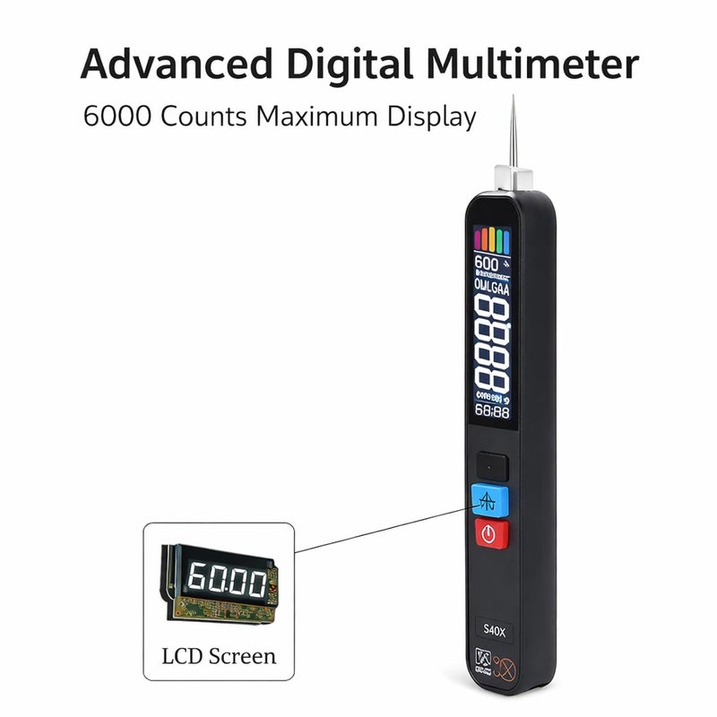 Pen Type Digital Multimeter, 6000 Counts, Non Voltage Tester - Multifunctional Tester, Auto Shut Off, Compact Portable Design - Image 2