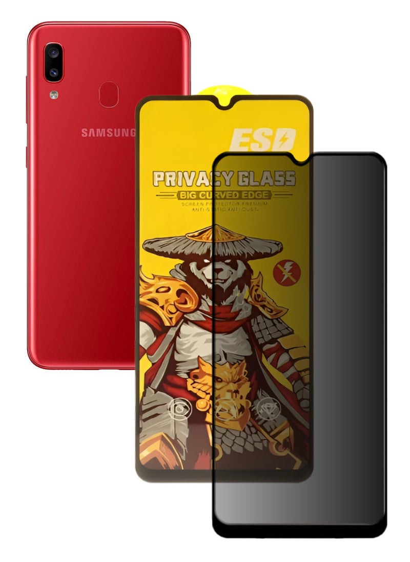 ESD Tempered Dustproof Privacy Glass Screen Protector Compatible For Samsung Galaxy A20 - Image 1