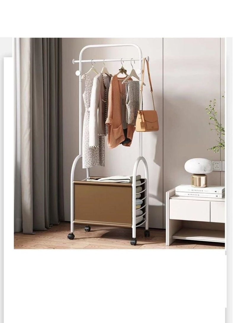 New boutique clothes rack wheels bedroom  metal home accessories nordic shoe rack hall furniture  - Image 1