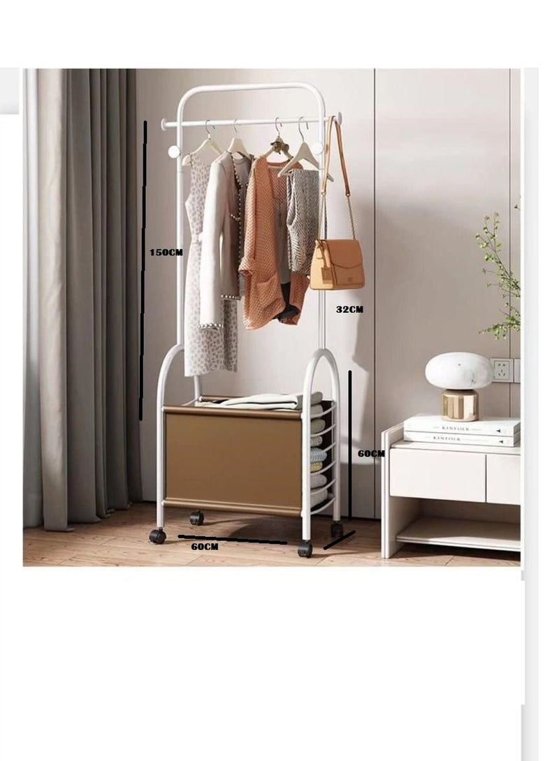 New boutique clothes rack wheels bedroom  metal home accessories nordic shoe rack hall furniture  - Image 2