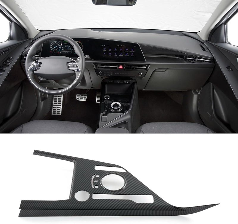 QASULER Carbon Fiber Gear Shift Panel Trim for Kia Niro 2022 - Image 5