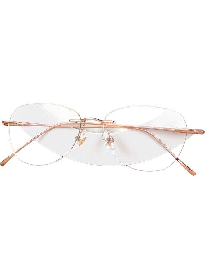 CAPONI Reading Glasses For Women, Imported Pure Titanium Frameless Reading Glasses, 2.0 Diopter High-Definition Anti-Blue Light Fashionable Youthful Glasses For Middle-Aged And Elderly - Image 2
