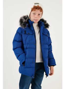 Lela Plush Lined Removable Hooded Water-Resistant Puffer Coat Boys' Coat 5760023  - Image 2