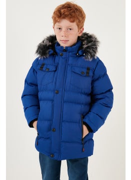 Lela Plush Lined Removable Hooded Water-Resistant Puffer Coat Boys' Coat 5760023  - Image 4