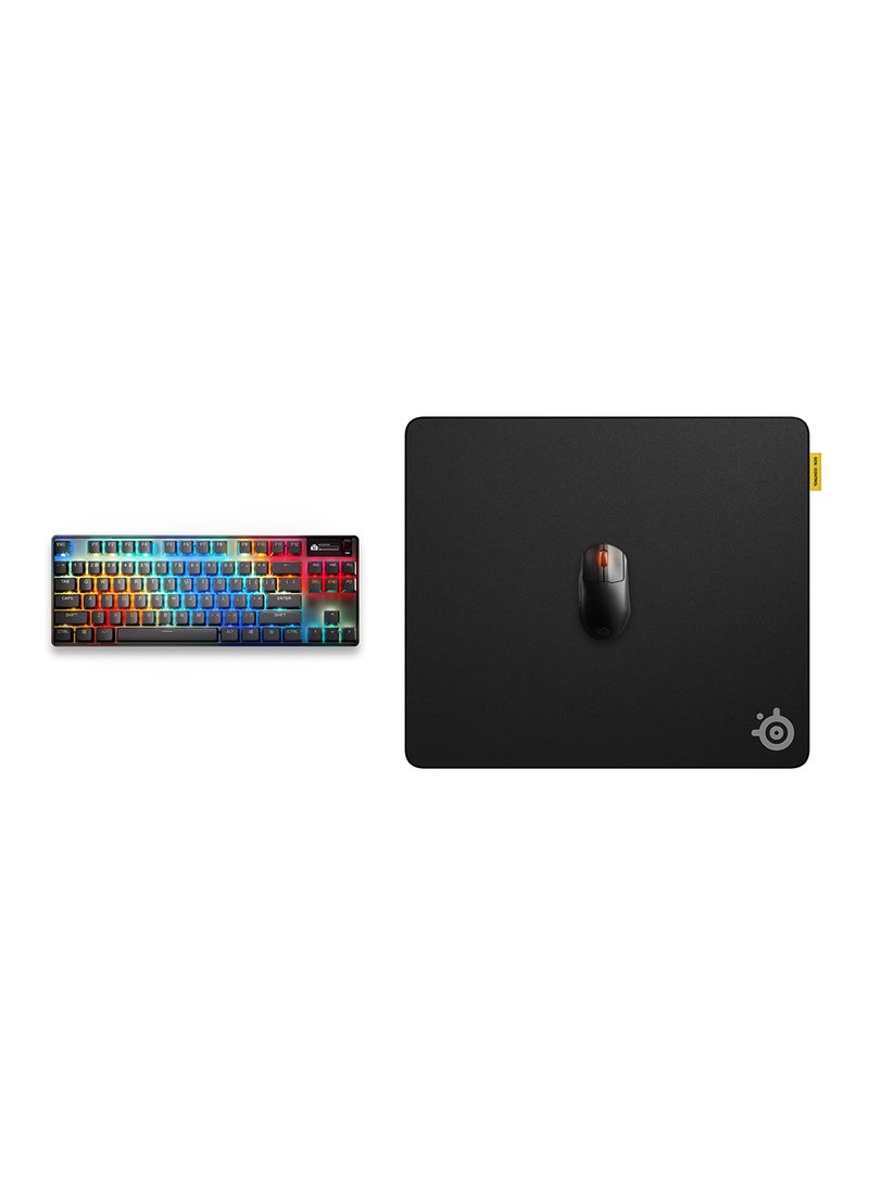 SteelSeries QcK L Performance Control Gaming Mousepad, Extra density for a smooth glide, Low-profile edge stitching, Non-slip neoprene rubber base, 490 x 420 mm size,  FPS, MOBAs, RTS, MMO - Black - Image 4
