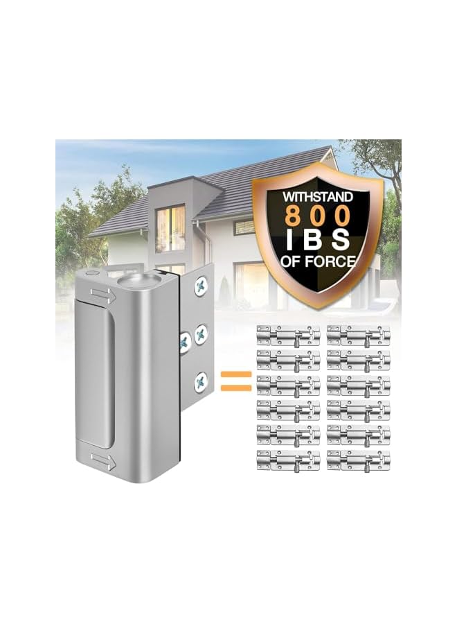 PROMASS Home Security Door Reinforcement Lock, Metal Door Locks for Kids Safety Top Front Door Child Proof Safety Lock Extra High Security Door Locks Latch Withstand 800lbs for Inside Swing Door Chain  - Image 3