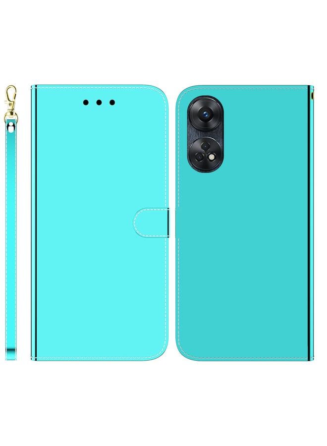 S-TOP Case For OPPO Reno8 T 4G Imitated Mirror Surface Horizontal Flip Leather Phone Case - Image 1