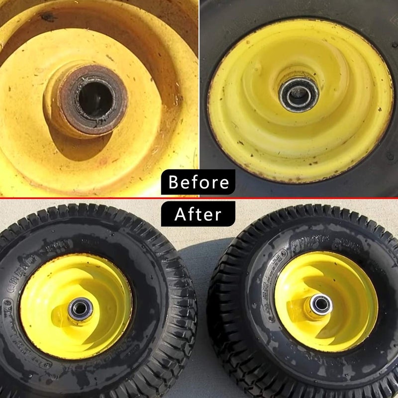 Sunluway 10 Pack Flanged Ball Bearing ID 1/2" x OD 1-3/8" x 1/2" Suitable for Lawn Mower, Wheelbarrows, Carts & Hand Trucks Wheel Hub, etc. Deep Groove Double Sealed Ball Bearings - Image 4