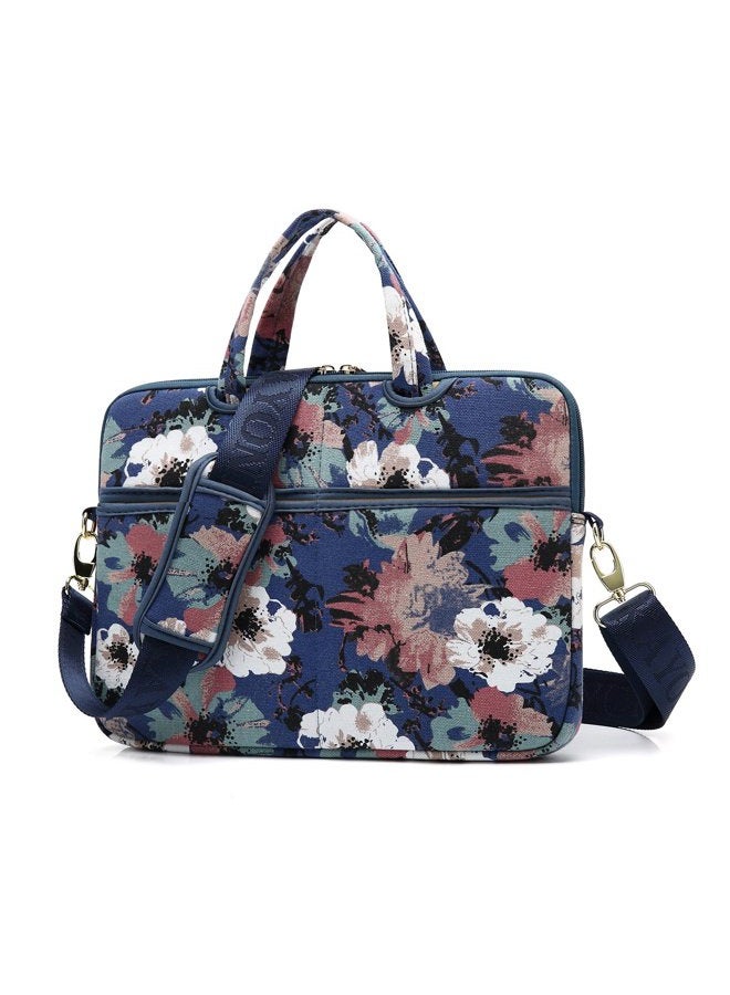 KAYOND Watercolor orchid Patten Canvas Laptop Shoulder Messenger Bag Case Sleeve for 11 Inch 12 Inch 13 Inch Laptop and Macbook Air Pro 11/12/ 13 - Image 1