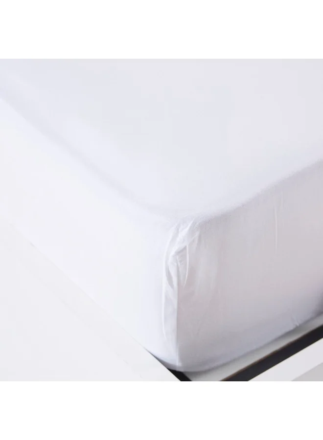 Home Box Ballina Solid Cotton Queen Fitted Sheet 200 x 33 x 150 cm