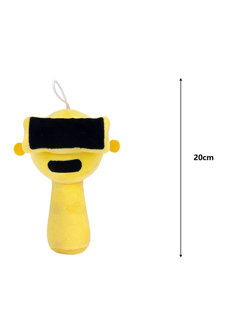Rhythm Box Sprunki Game Peripheral 20cm Plush Toy, Realistic Cute Soft Plush Doll, Gift for Boys and Girls Game Fans (Yellow Head) - Image 2