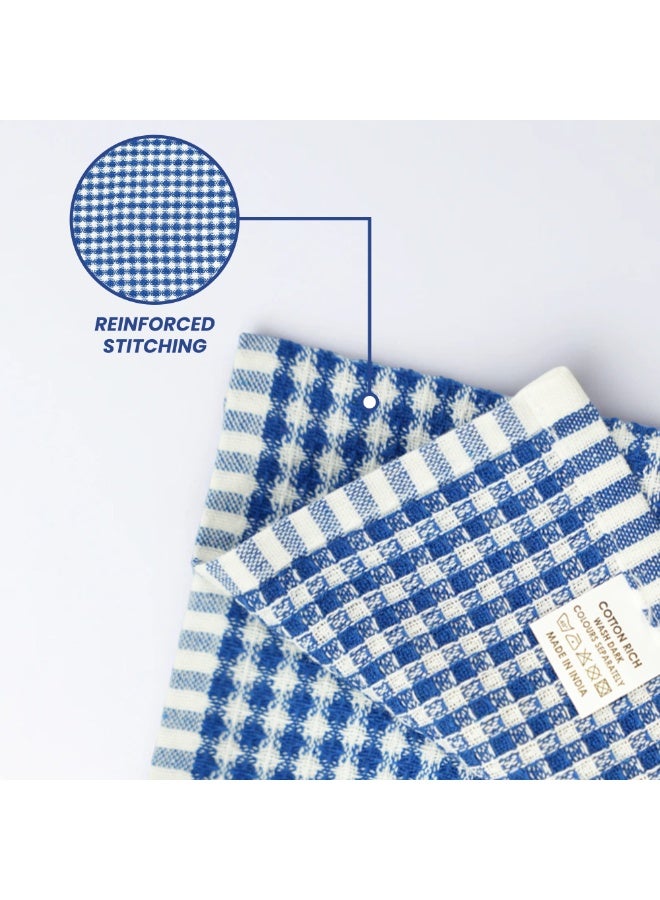 BLOR BLOR Multipurpose Microfiber Cleaning Cloth 5 Pieces - Kitchen Towel Set for Dish Drying, Reusable, Super Absorbent & Lint-Free, Multi-Purpose Microfibre Cloth for Home & Kitchen | Blue  - Image 4