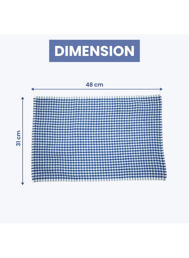 BLOR BLOR Multipurpose Microfiber Cleaning Cloth 5 Pieces - Kitchen Towel Set for Dish Drying, Reusable, Super Absorbent & Lint-Free, Multi-Purpose Microfibre Cloth for Home & Kitchen | Blue  - Image 5