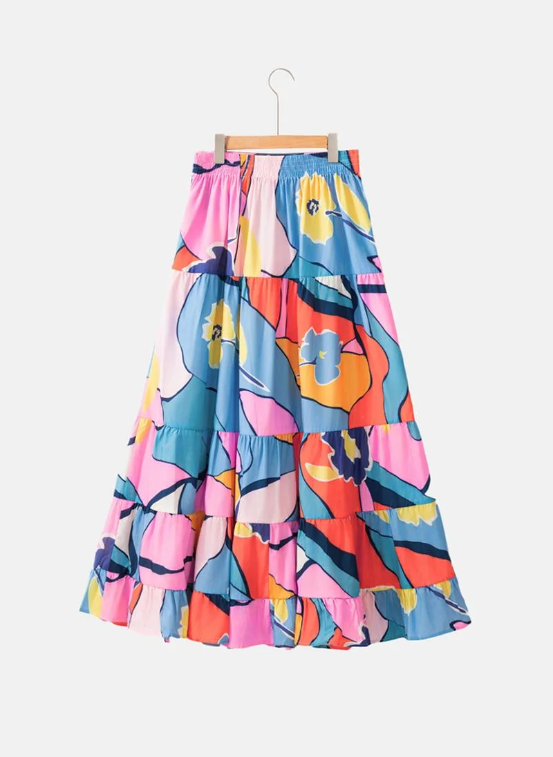 يونيكي Multicolour Tiered Maxi Skirt
