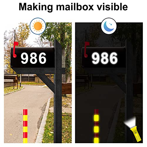 olaine 2 inch Mailbox Numbers for Outside, 50 PCS Reflective Number Stickers with Sticky Tab for Easy Backing Separation, Pre-cut for Effortless Align, Strong Self Adhesive Vinyl Address Numbers - Image 2