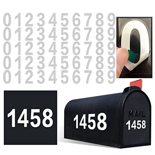 olaine 2 inch Mailbox Numbers for Outside, 50 PCS Reflective Number Stickers with Sticky Tab for Easy Backing Separation, Pre-cut for Effortless Align, Strong Self Adhesive Vinyl Address Numbers - Image 1
