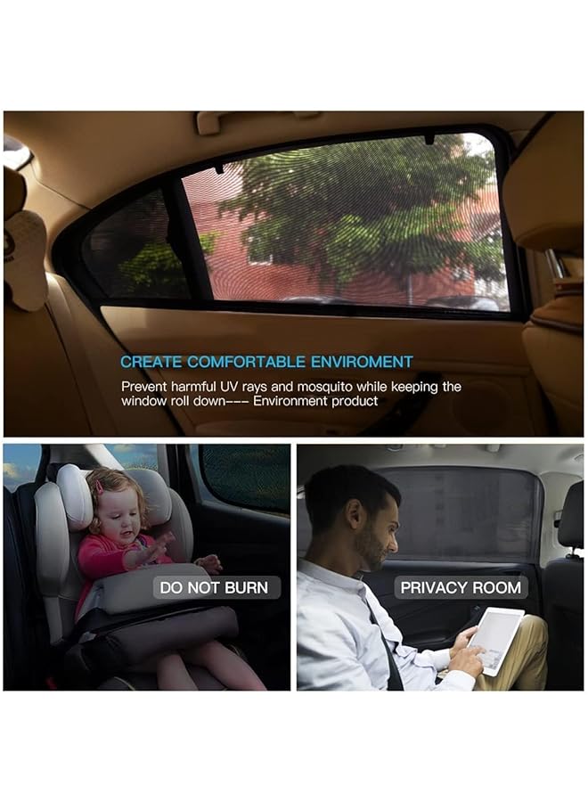 شواي ستارة نافذة جانبية للسيارة، غطاء زجاج أمامي، حماية من الأشعة فوق البنفسجية، شبكة فيلكرو، ملحقات سيارات عالمية، ستارة نوافذ (زوج واحد) (زوج واحد للجانب الخلفي) - Image 2