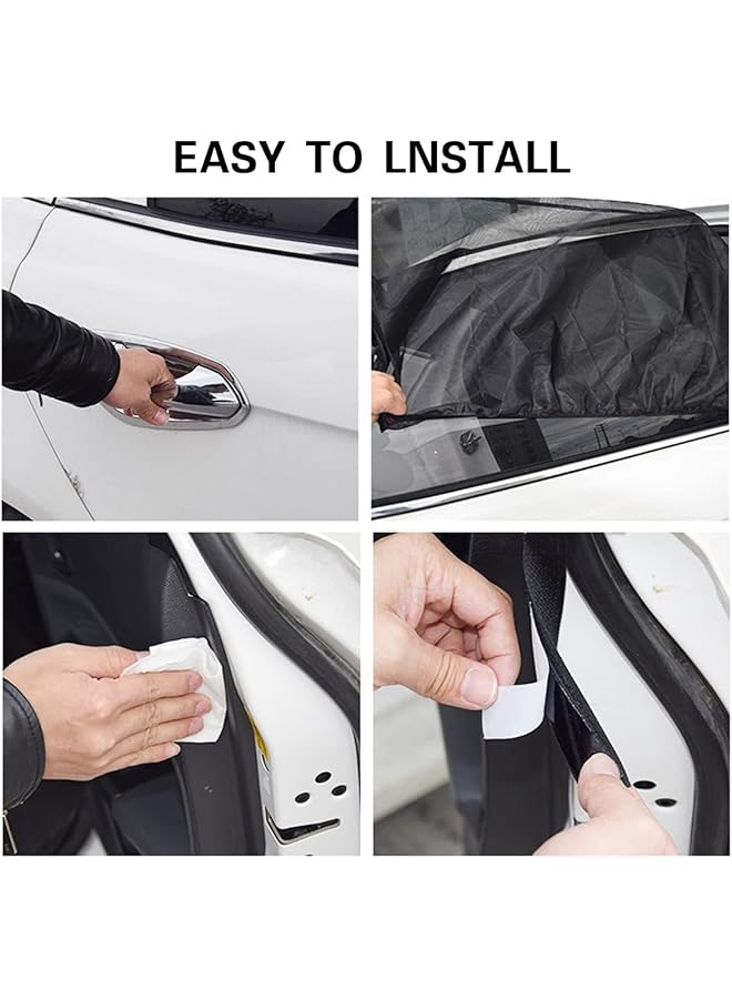 شواي ستارة نافذة جانبية للسيارة، غطاء زجاج أمامي، حماية من الأشعة فوق البنفسجية، شبكة فيلكرو، ملحقات سيارات عالمية، ستارة نوافذ (زوج واحد) (زوج واحد للجانب الخلفي) - Image 4